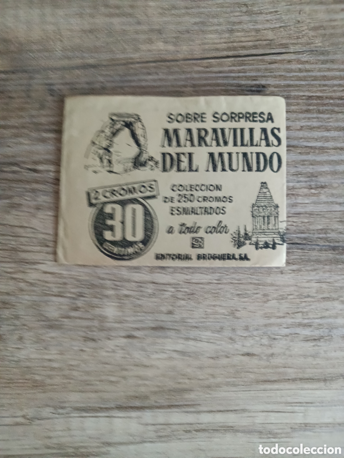 Coleccionismo Cromos antiguos: Sobre sin abrir MARAVILLAS DEL MUNDO ed. Bruguera 1956