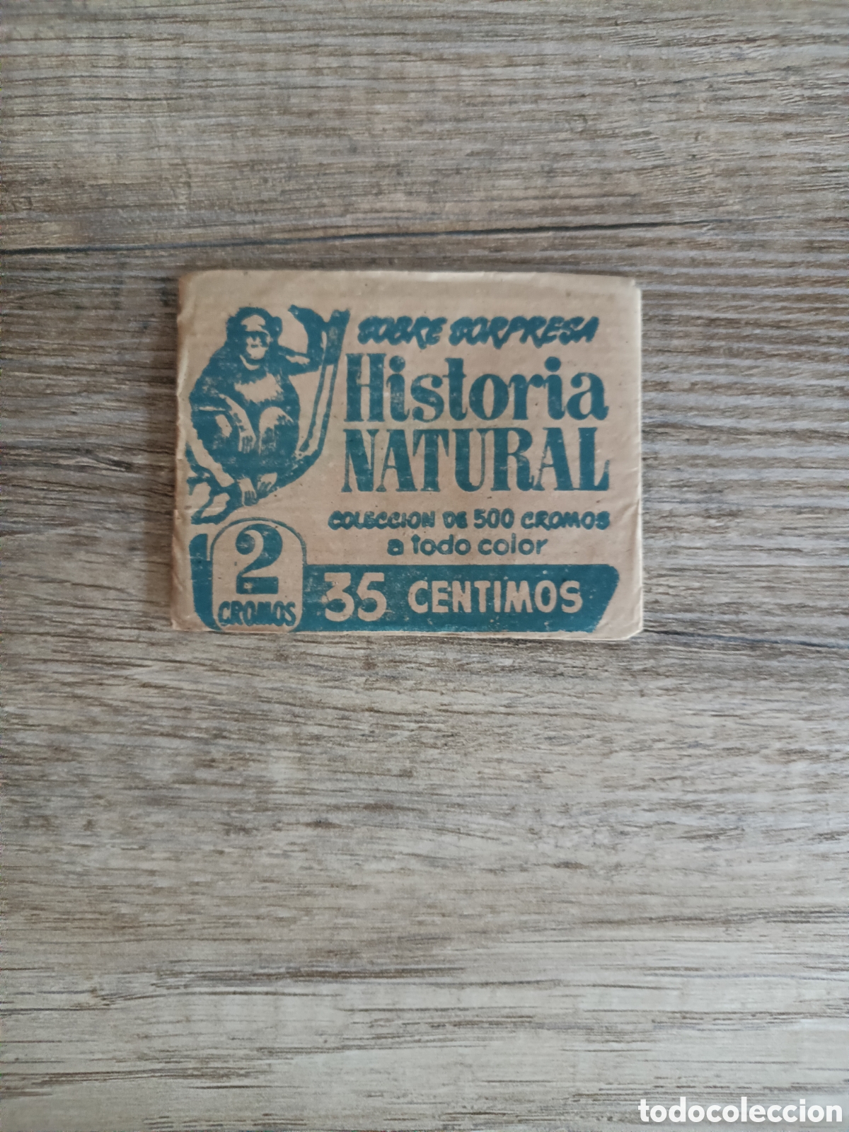 Coleccionismo Cromos antiguos: Sobre sin abrir HISTORIA NATURAL Ed.Bruguera 1958