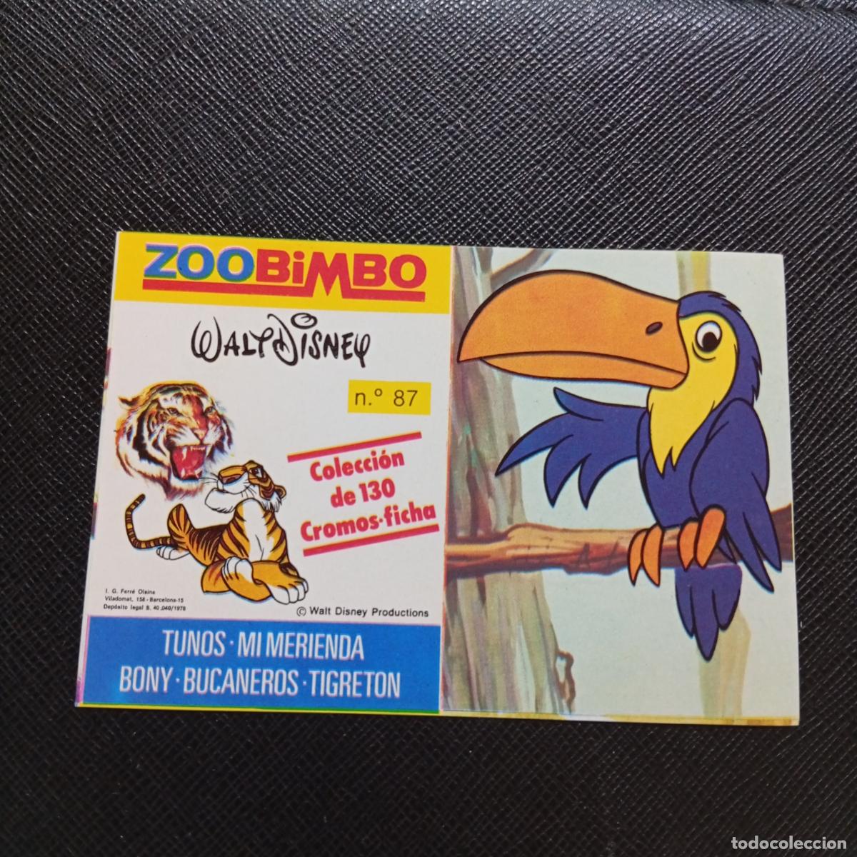 Coleccionismo Cromos antiguos: ZOOBIMBO WALT DISNEY CROMO BONY TIGRETON BUCANEROS 1978 CROMO - SIN PEGAR - TUCAN 87