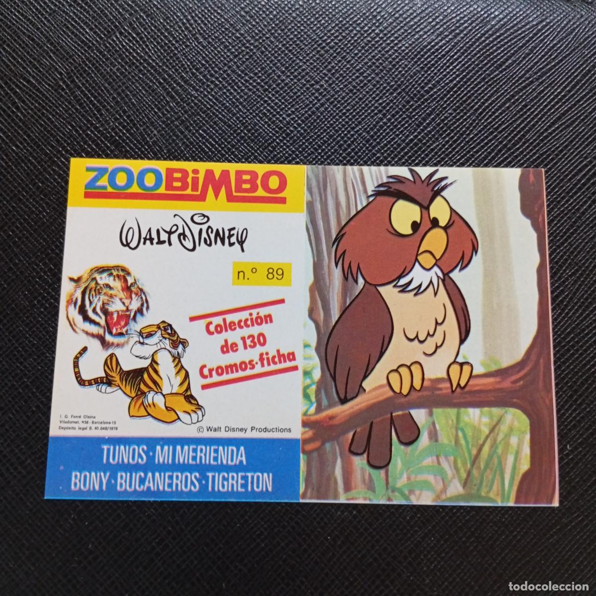 Coleccionismo Cromos antiguos: ZOOBIMBO WALT DISNEY CROMO BONY TIGRETON BUCANEROS 1978 CROMO - SIN PEGAR - BUHO REAL 89