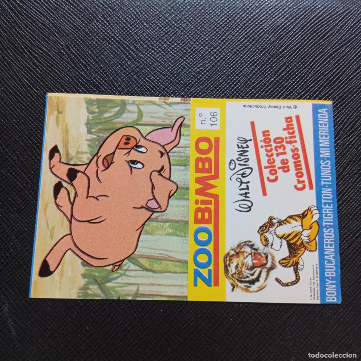 Coleccionismo Cromos antiguos: ZOOBIMBO WALT DISNEY CROMO BONY TIGRETON BUCANEROS 1978 CROMO - SIN PEGAR - CERDO 106