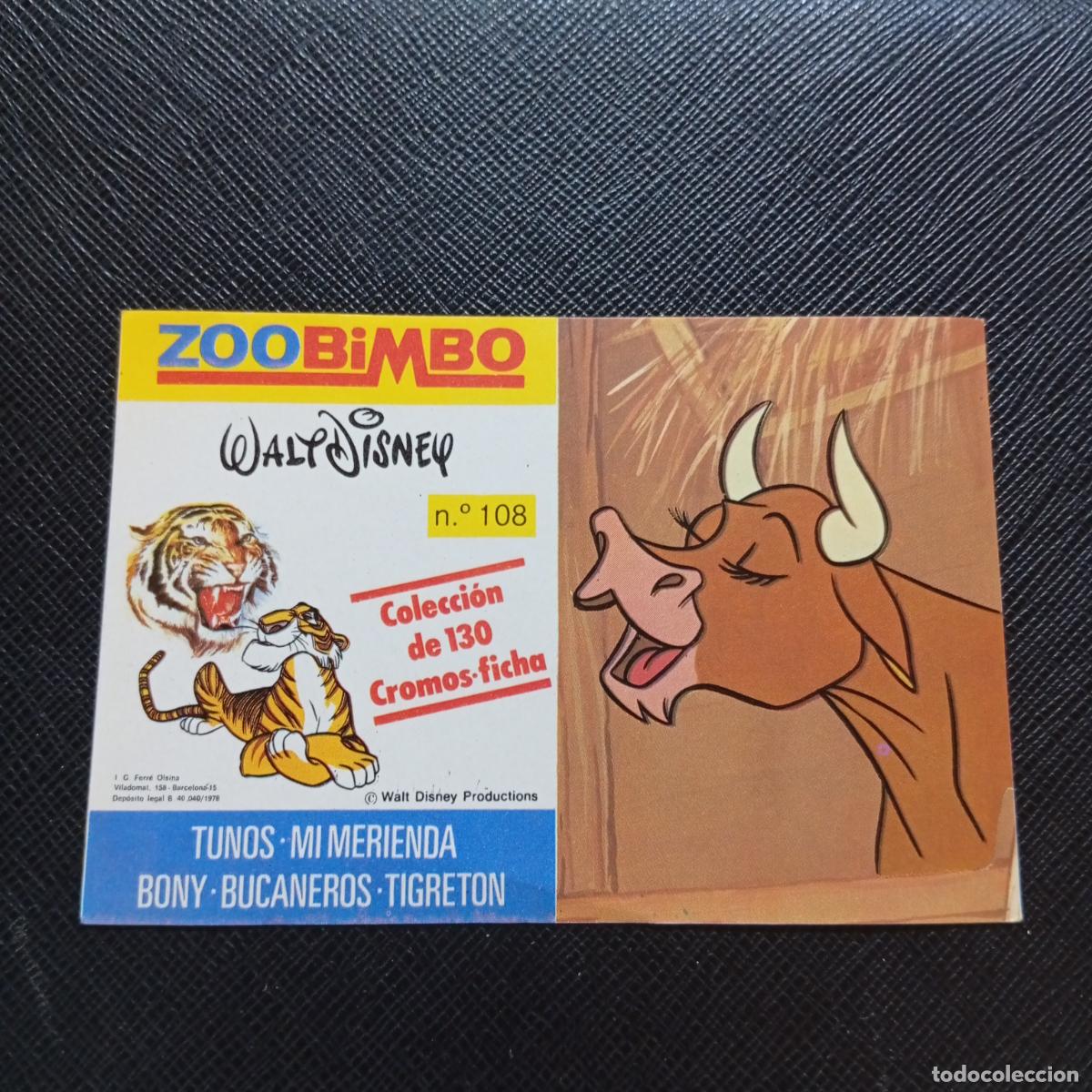 Coleccionismo Cromos antiguos: ZOOBIMBO WALT DISNEY CROMO BONY TIGRETON BUCANEROS 1978 CROMO - SIN PEGAR - VACA 108