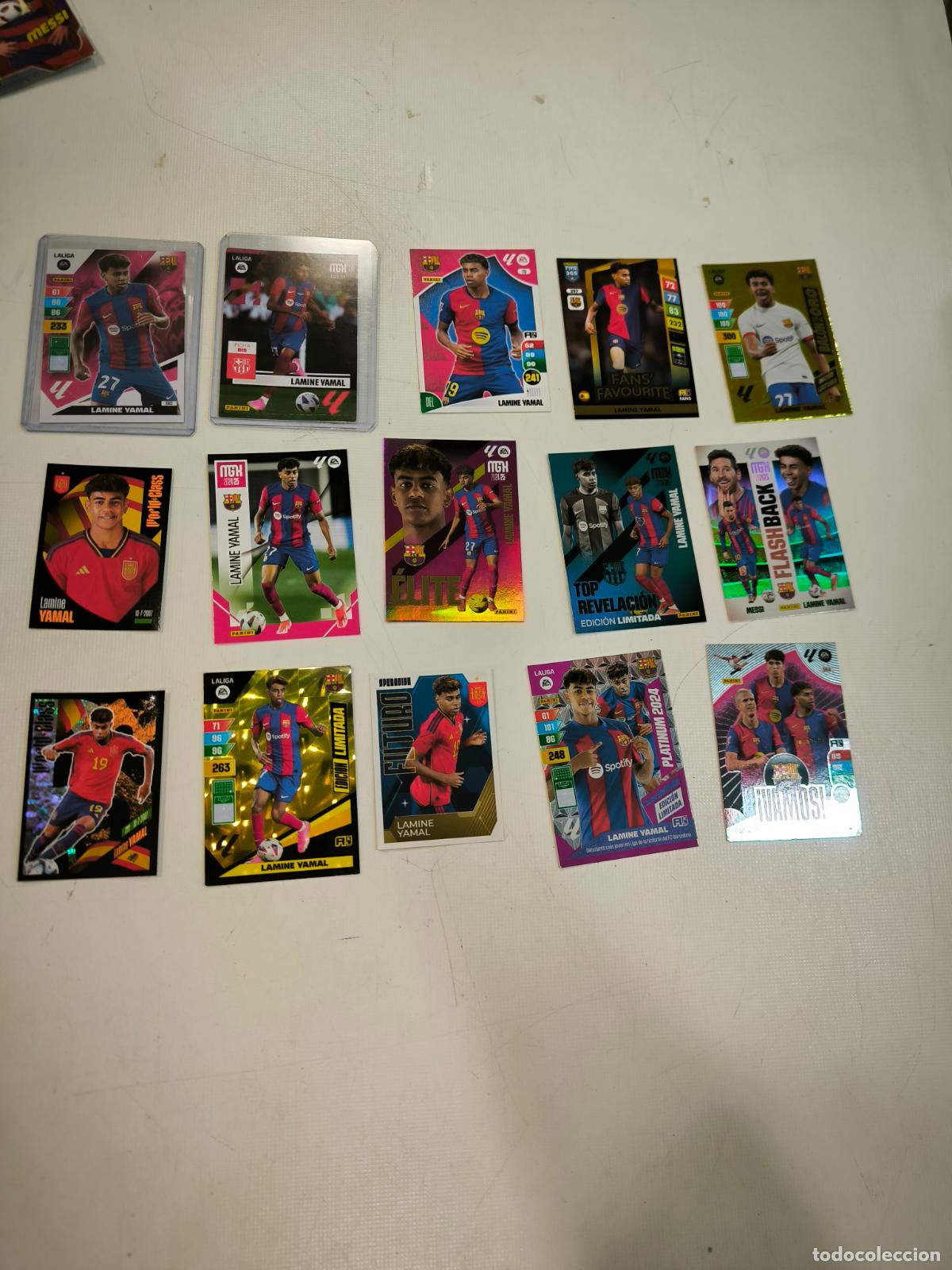 Coleccionismo Cromos antiguos: lote cromos lamine yamal rokie