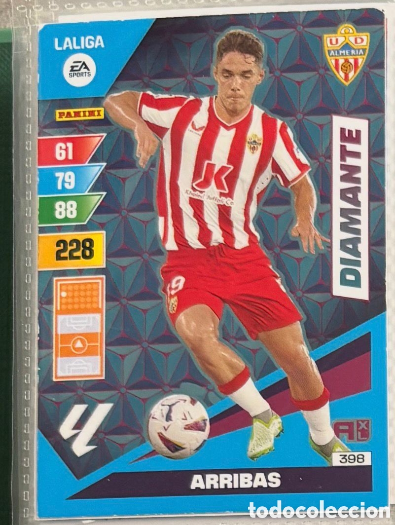 Coleccionismo Cromos antiguos: DIAMANTE SERGIO ARRIBAS ALMERIA 398 PANINI Adrenalyn XL Liga 2023 2024