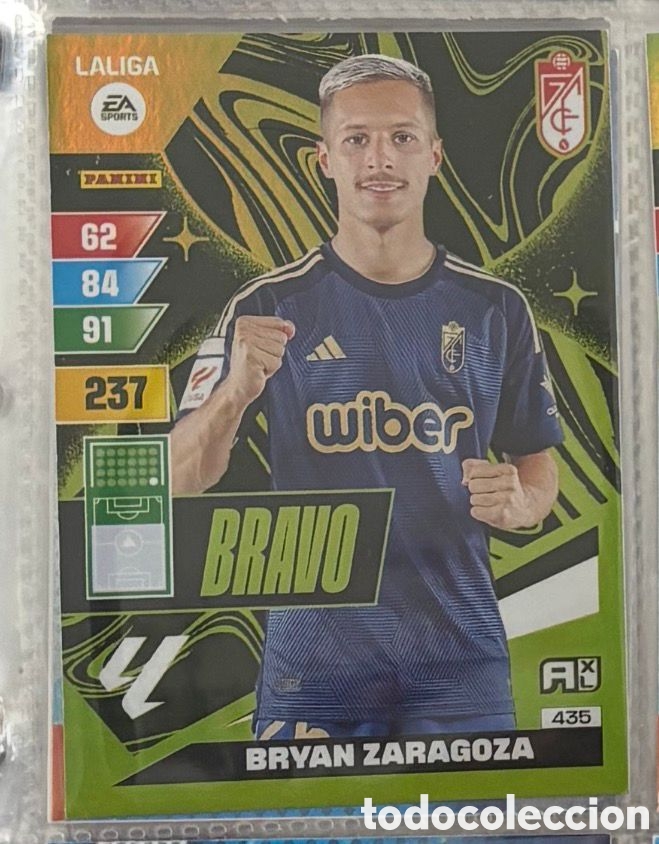 Coleccionismo Cromos antiguos: BRAVO BRYAN ZARAGOZA GRANADA 435 Adrenalyn XL LaLiga 2023 2024
