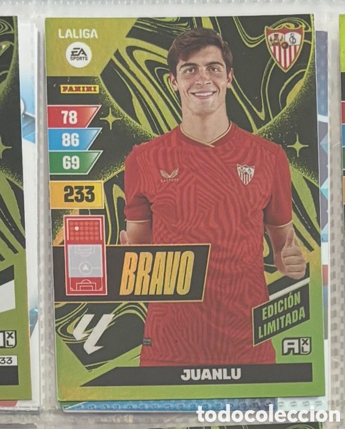 Coleccionismo Cromos antiguos: BRAVO JUANLU SEVILLA EDICION LIMITADA Adrenalyn XL LaLiga 2023 2024