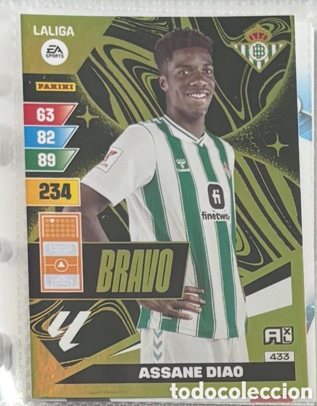 Coleccionismo Cromos antiguos: BRAVO ASSANE DIAO BETIS 433