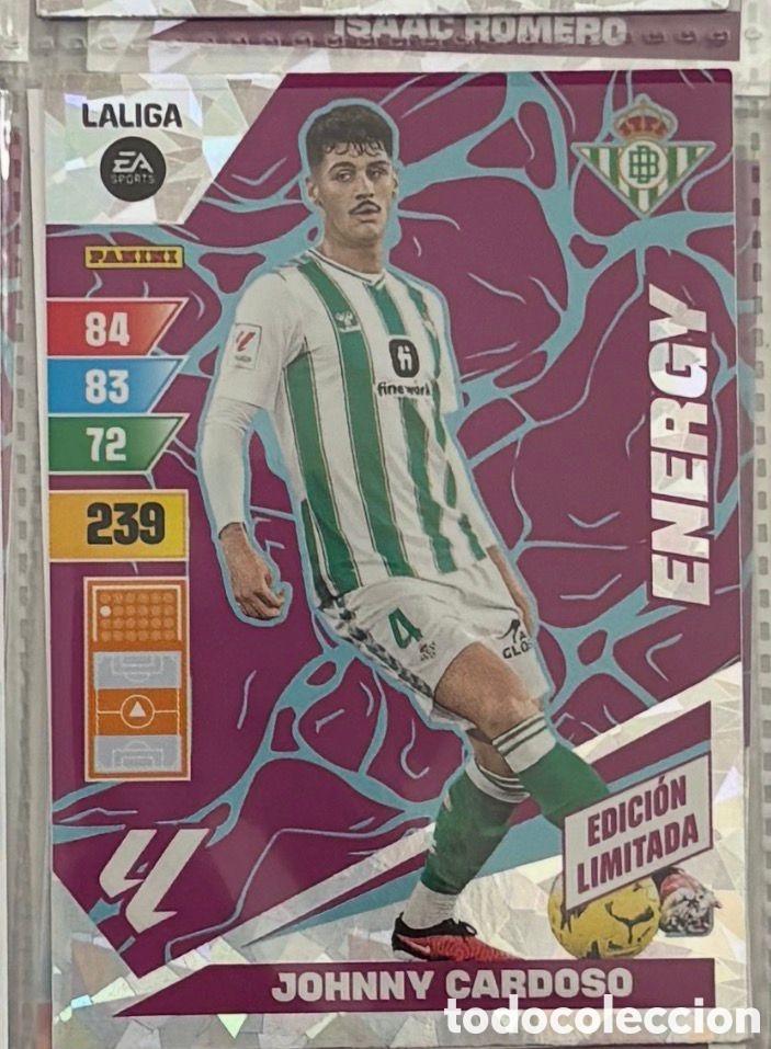 Coleccionismo Cromos antiguos: ENERGY JOHNNY CARDOSO BETIS EDICION LIMITADA Adrenalyn XL LaLiga 2023 2024q