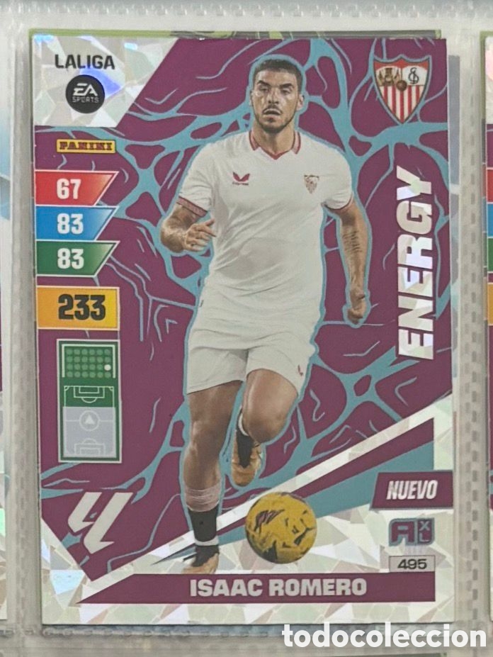 Coleccionismo Cromos antiguos: ENERGYISAAC ROMERO SEVILLA 495 Adrenalyn XL LaLiga 2023 2024