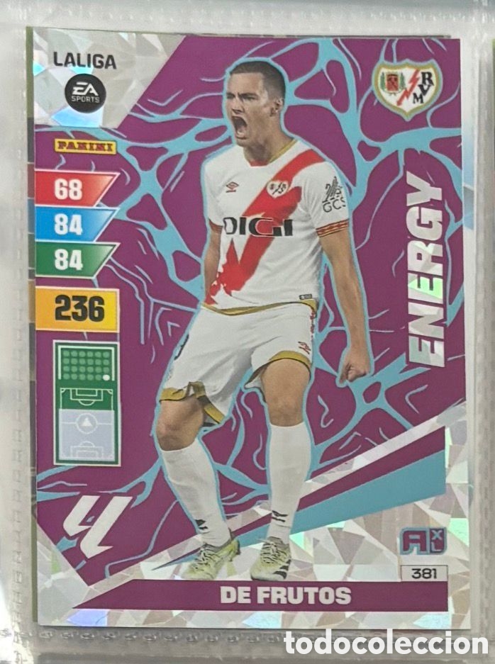 Coleccionismo Cromos antiguos: ENERGY JORGE DE FRUTOS RAYO VALLECANO 381 Adrenalyn XL LaLiga 2023 2024
