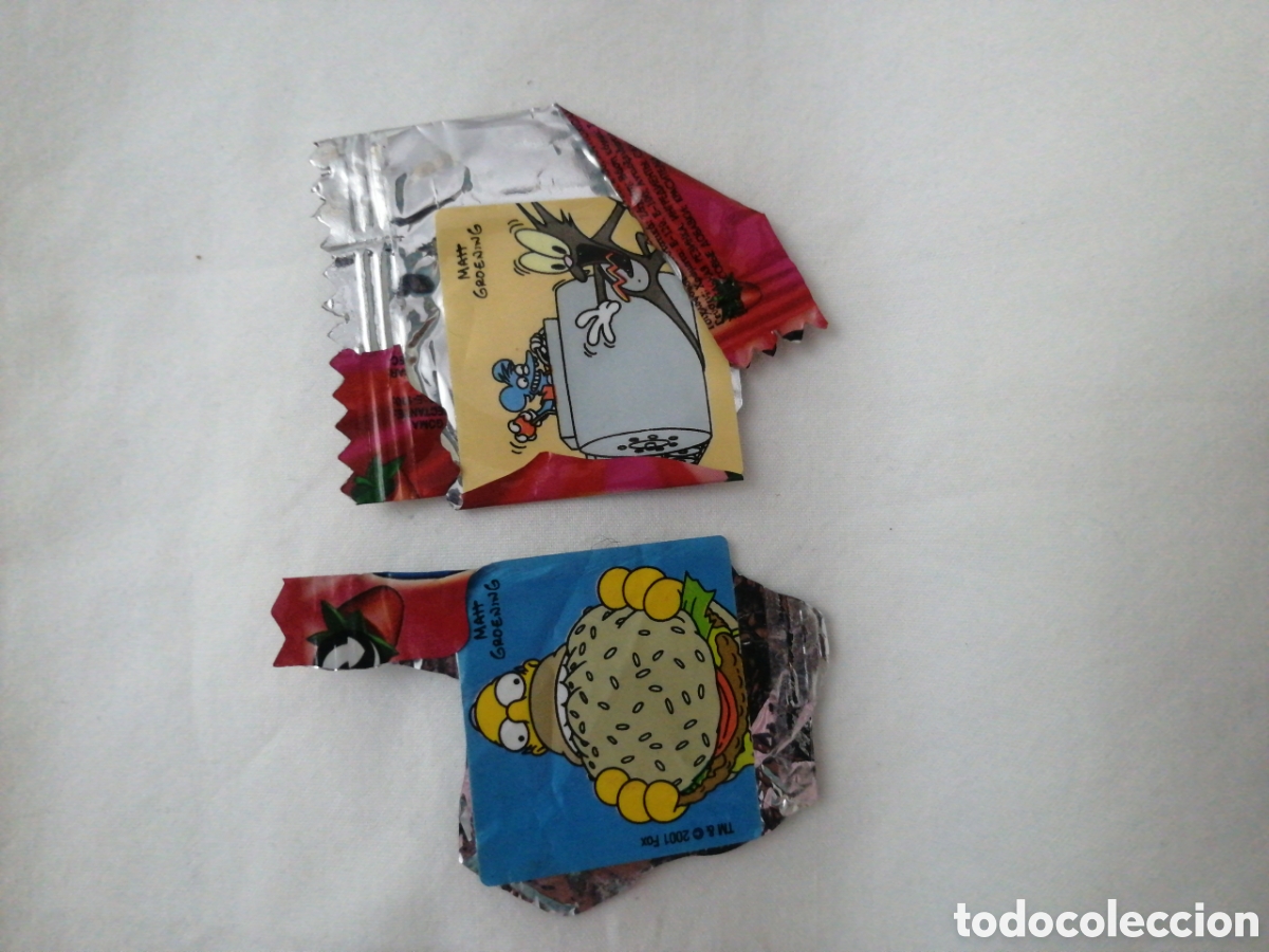 Coleccionismo Cromos antiguos: Cromos pegatina chicle boomer Simpson