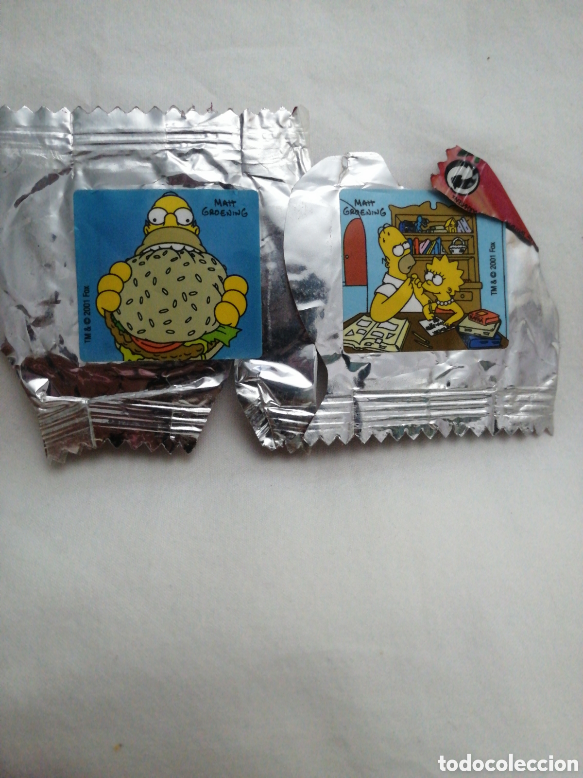 Coleccionismo Cromos antiguos: Cromos pegatina chicle boomer Simpson
