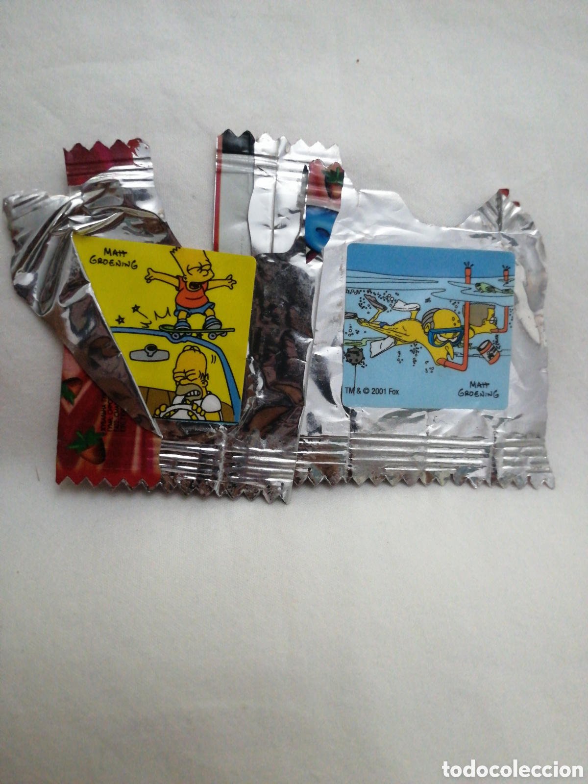 Coleccionismo Cromos antiguos: Cromos pegatina chicle boomer Simpson