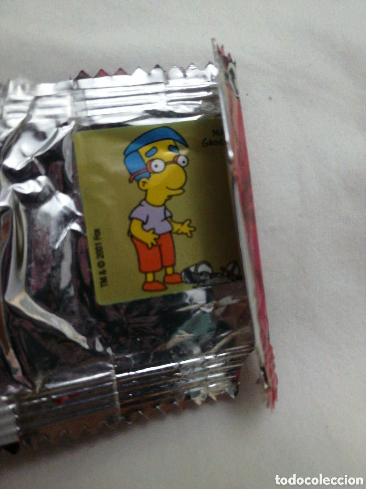 Coleccionismo Cromos antiguos: Cromo pegatina chicle boomer Simpson