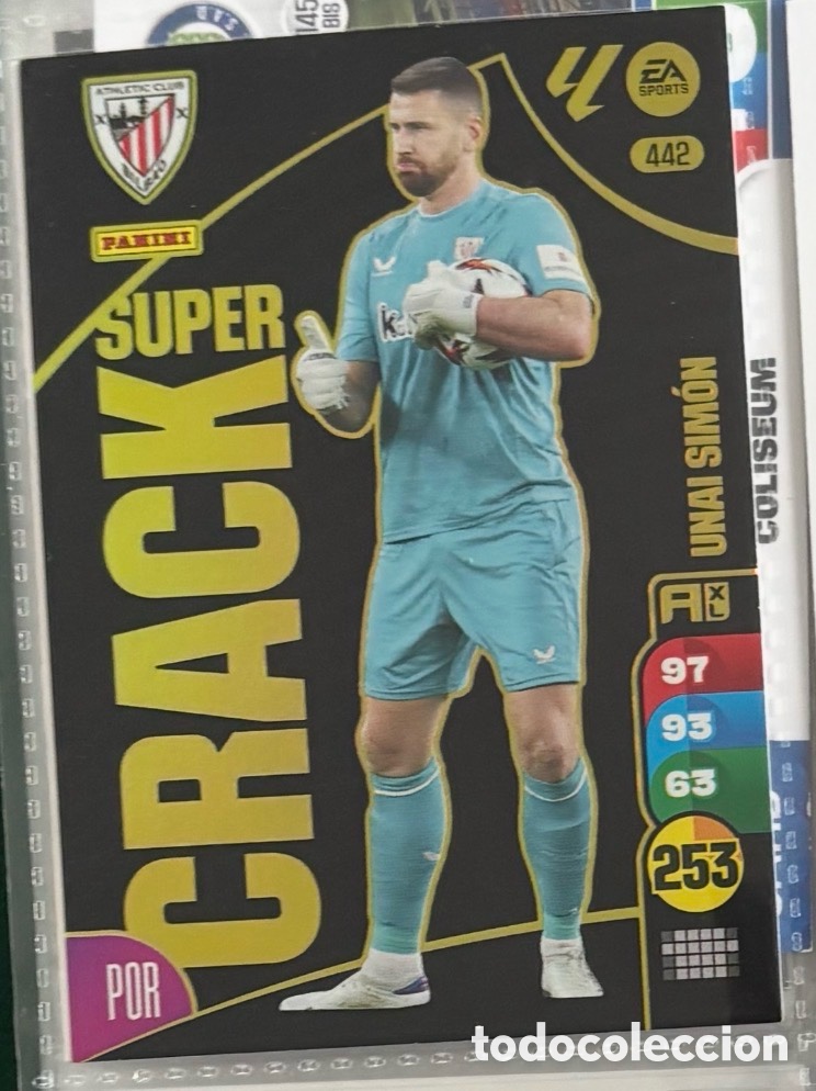 Coleccionismo Cromos antiguos: UNAI SIM&Oacute;N ATHLETIC CLUB 442 SUPERCRACK Panini Adrenalyn XL La Liga 2024 2025