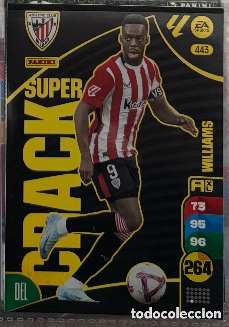 Coleccionismo Cromos antiguos: I&Ntilde;AKI WILLIAMS ATHLETIC CLUB 443 SUPERCRACK Panini Adrenalyn XL La Liga 2024 2025