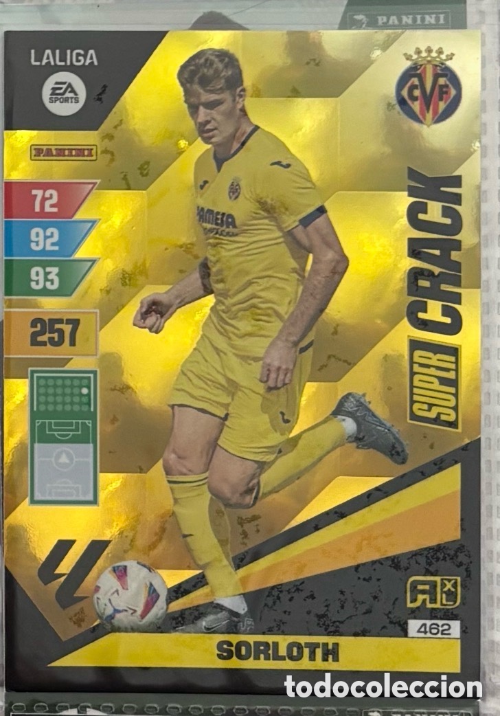 Coleccionismo Cromos antiguos: SUPERCRACK SORLOTH VILLARREAL 462 SUPERCRACK Panini Adrenalyn XL La Liga 2023 2024