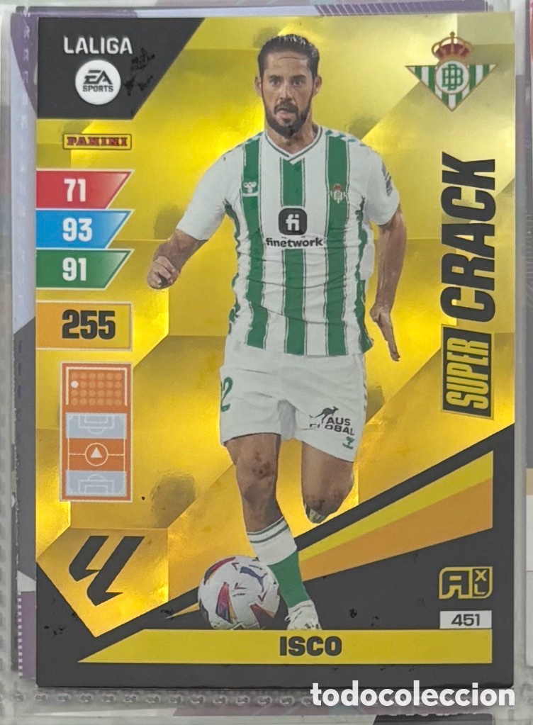 Coleccionismo Cromos antiguos: SUPERCRACK ISCO BETIS 451 Panini Adrenalyn XL La Liga 2023 2024