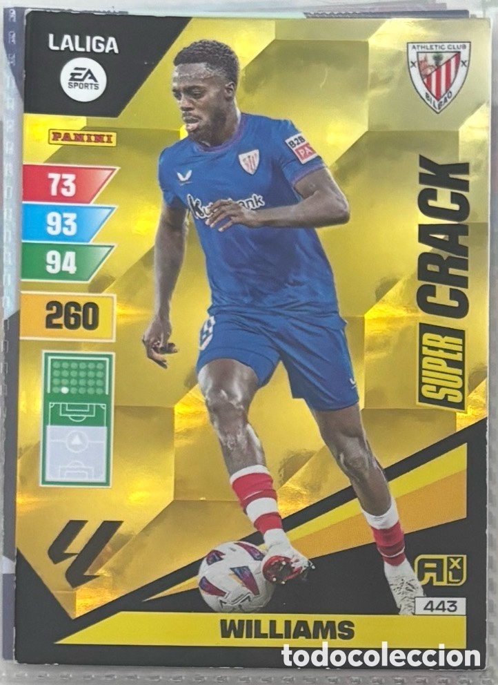 Coleccionismo Cromos antiguos: SUPERCRACK I&Ntilde;AKI WILLIAMS ATHLETIC CLUB 443 Panini Adrenalyn XL La Liga 2023 2024