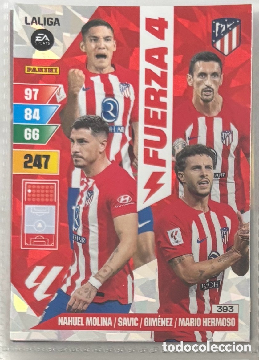 Coleccionismo Cromos antiguos: FUERZA 4 ATL&Eacute;TICO DE MADRID 393 ADRENALYN XL LA LIGA ESPA&Ntilde;OLA 2023 2024