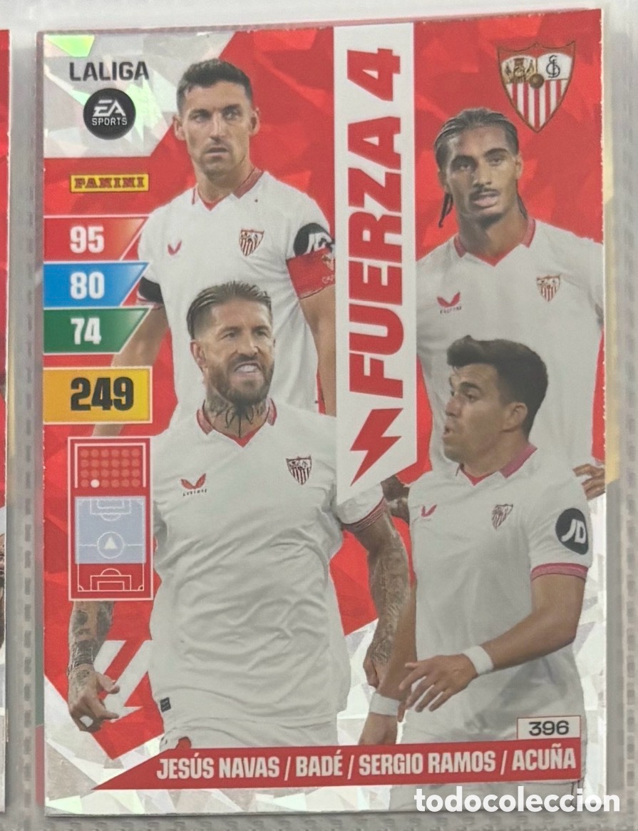 Coleccionismo Cromos antiguos: FUERZA 4 SEVILLA 396 ADRENALYN XL LA LIGA ESPA&Ntilde;OLA 2023 2024
