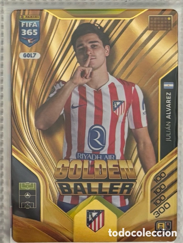 Coleccionismo Cromos antiguos: BAL&Oacute;N DE ORO GOLDEN BALLER JULI&Aacute;N &Aacute;LVAREZ ATL&Eacute;TICO DE MADRID FIFA 365 Adrenalyn XL 2026