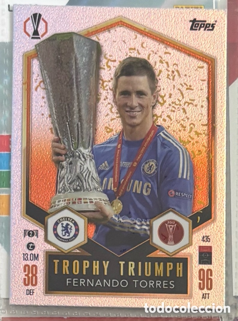 Coleccionismo Cromos antiguos: FERNANDO TORRES TOPPS MATCH ATTAX 2024 2025 TROPHY TRIUMPH