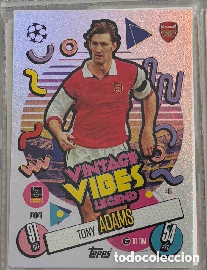 Coleccionismo Cromos antiguos: TONY ADAMS CARTA VINTAGE VIBES LEGEND TOPPS MATCH ATTAX
