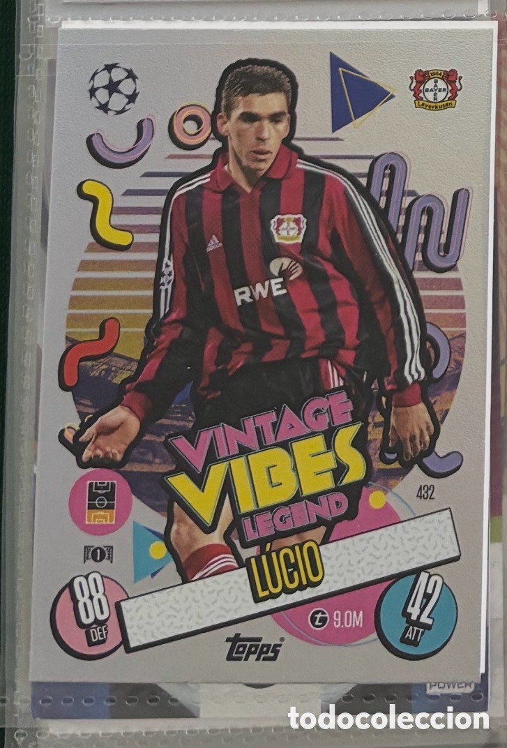 Coleccionismo Cromos antiguos: LUCIO CARTA VINTAGE VIBES LEGEND TOPPS MATCH ATTAX