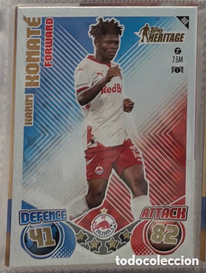Coleccionismo Cromos antiguos: KARIM KONATE CARTA HERITAGE TOPPS MATCH ATTAX