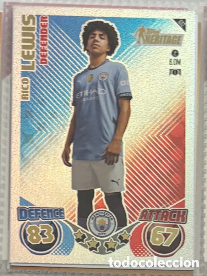 Coleccionismo Cromos antiguos: RICO LEWIS CARTA HERITAGE TOPPS MATCH ATTAX