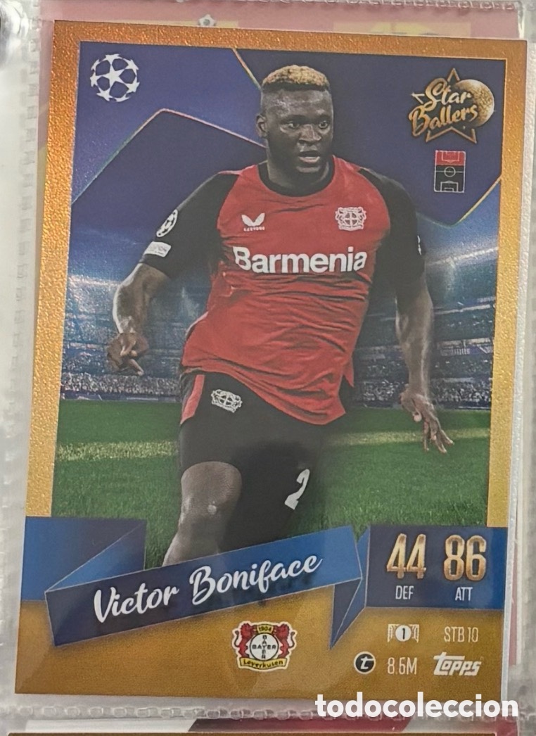 Coleccionismo Cromos antiguos: V&Iacute;CTOR BONIFACE LEVERKUSEN Star ballers Topps Match Attax UEFA Champions League 2024 2025