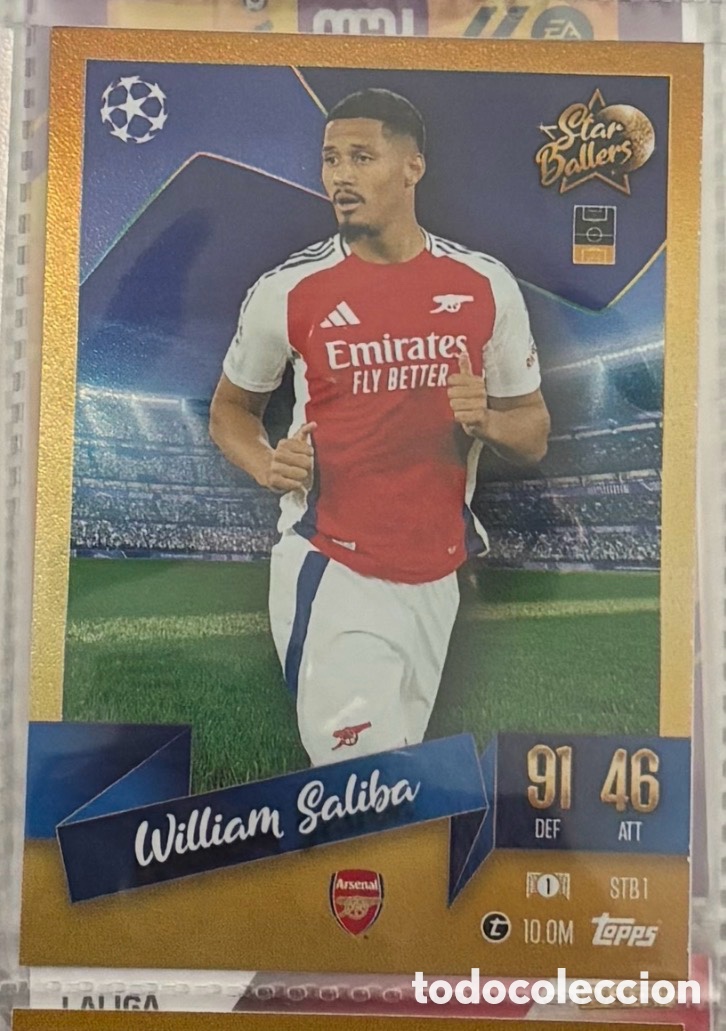 Coleccionismo Cromos antiguos: WILLIAM SALIBA ARSENAL Star ballers Topps Match Attax UEFA Champions League 2024 2025