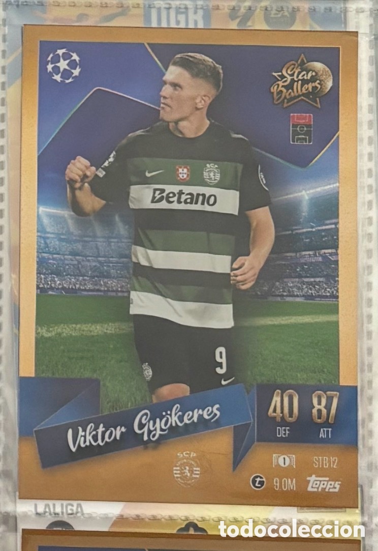 Coleccionismo Cromos antiguos: VIKTOR GYOKERES SPORTING PORTUGAL Star ballers Topps Match Attax UEFA Champions League 2024 2025