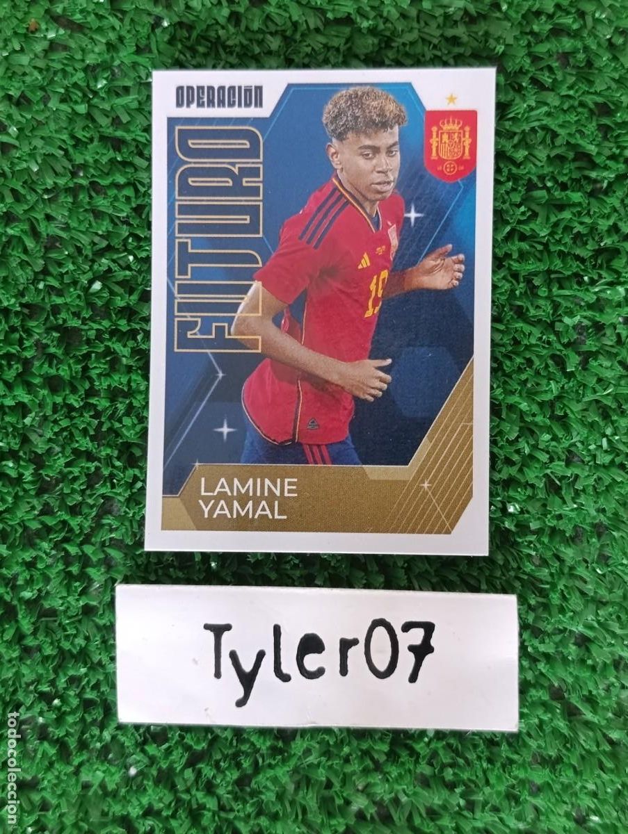 Coleccionismo Cromos antiguos: LAMINE YAMAL ESPA&Ntilde;A 69 FUTURO VAMOS SELECCION CARREFOUR