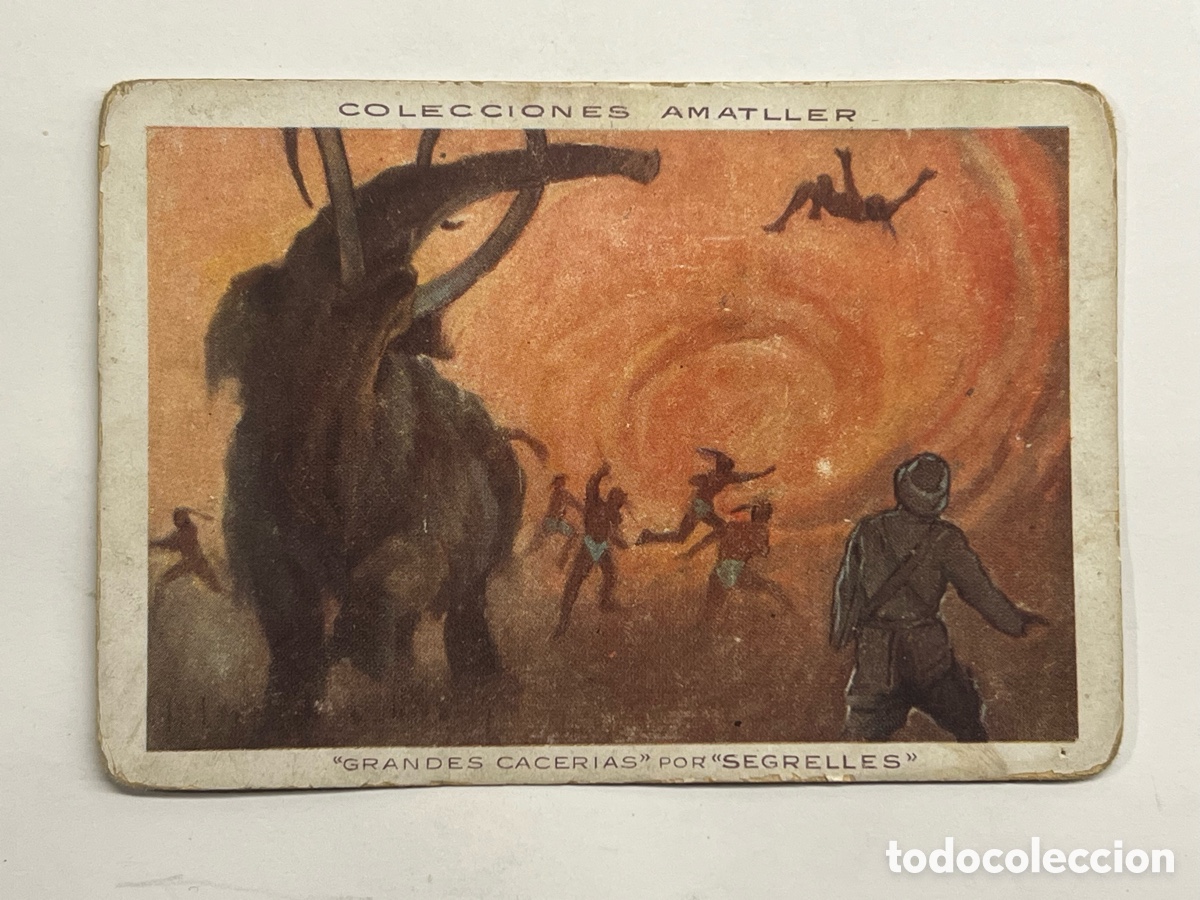 Coleccionismo Cromos antiguos: COLECCIONES AMATLLER. Grandes Cacer&iacute;as por Segrelles No.1, GRANDES AVENTURAS DEL CAZADOR..