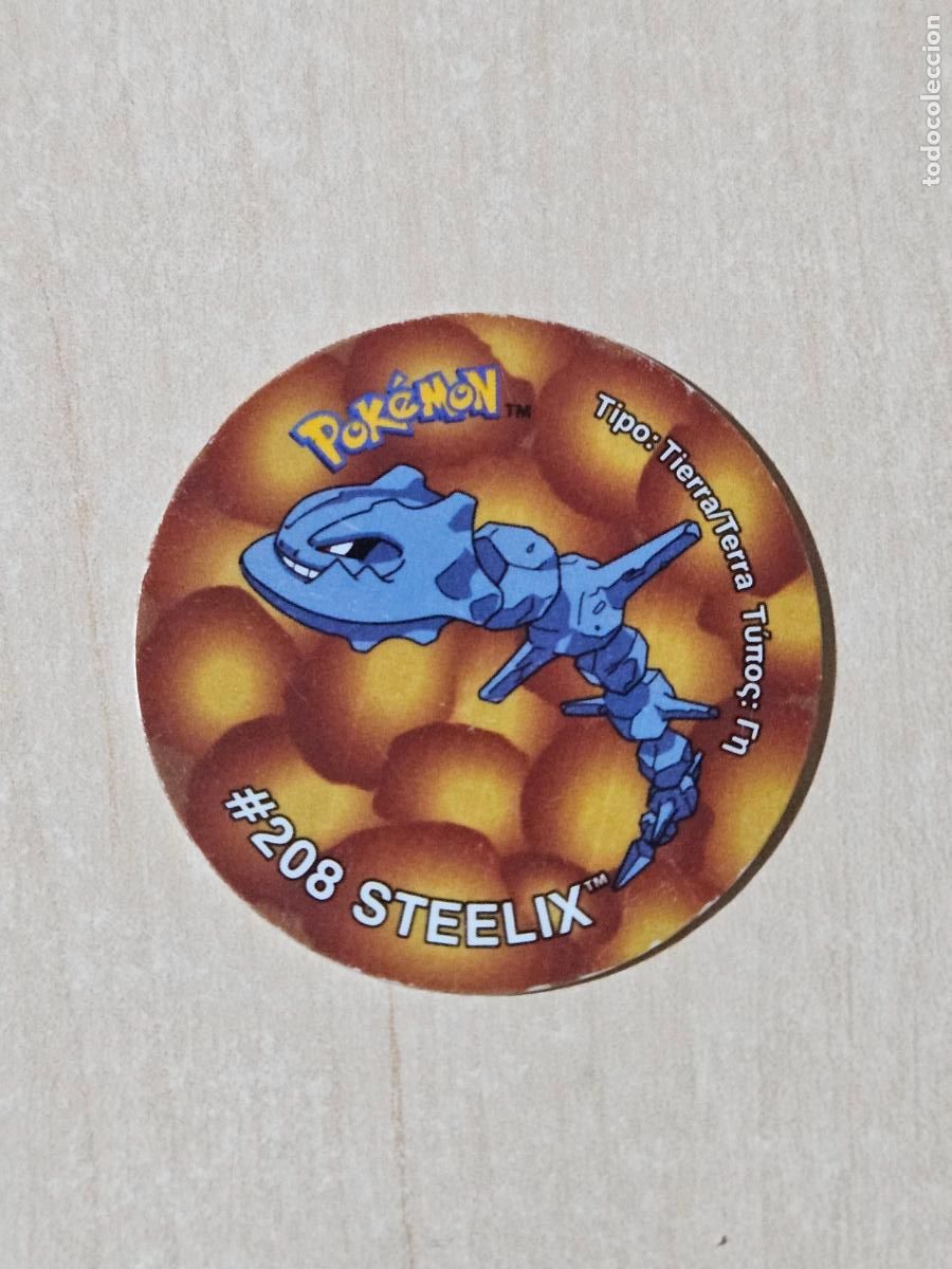 Coleccionismo Cromos antiguos: TAZO 208 STEELIX - POKEMON 3 TAZOS