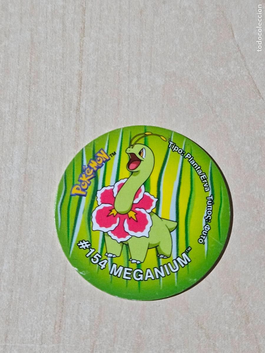 Coleccionismo Cromos antiguos: TAZO 154 MEGANIUM - POKEMON 3 TAZOS