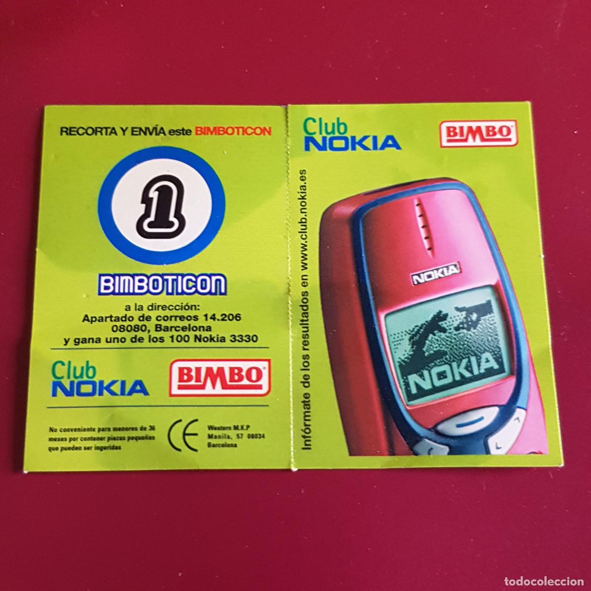 Coleccionismo Cromos antiguos: BIMBO - CLUB NOKIA BIMBOTICON - NUNCA PEGADO