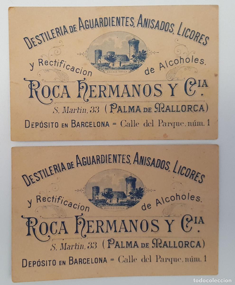 Coleccionismo Cromos antiguos: LOTE 2 CROMOS DESTILER&Iacute;A DE AGUARDIENTES ROCA HERMANOS, PALMA DE MALLORCA, D.JUAN TENORIO 9 Y 10