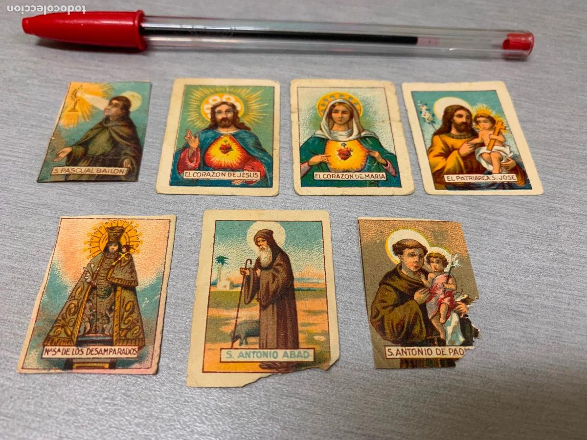 Coleccionismo Cromos antiguos: LOTE CON 7 CROMOS RELIGIOSOS / PUBLICIDAD FRANCISCO S&Aacute;NCHEZ COMERCIO, PINOSO