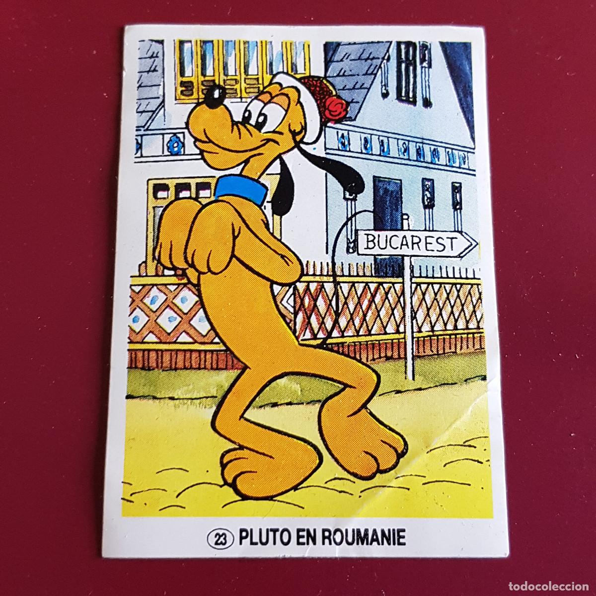 Coleccionismo Cromos antiguos: LA VACHE QUI RIT - LA VACA QUE RIE - DISNEY - PLUTO EN ROUMANIE 23 - NUNCA PEGADO