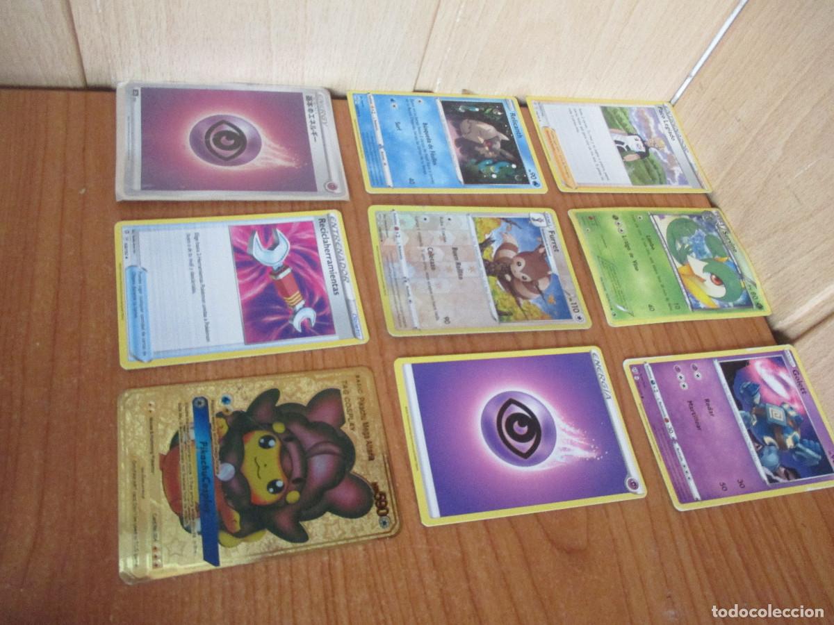 Coleccionismo Cromos antiguos: 1 LOTE DE 9 CARTAS POKEMON, 1 DE ELLAS METALICA DORADA