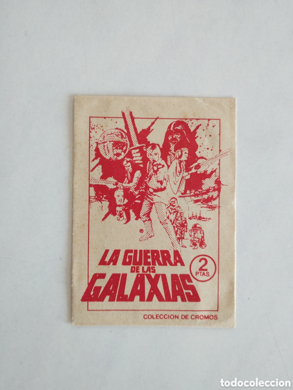 Coleccionismo Cromos antiguos: STAR WARS SOBRE CROMOS SIN ABRIR LA GUERRA DE LAS GALAXIAS