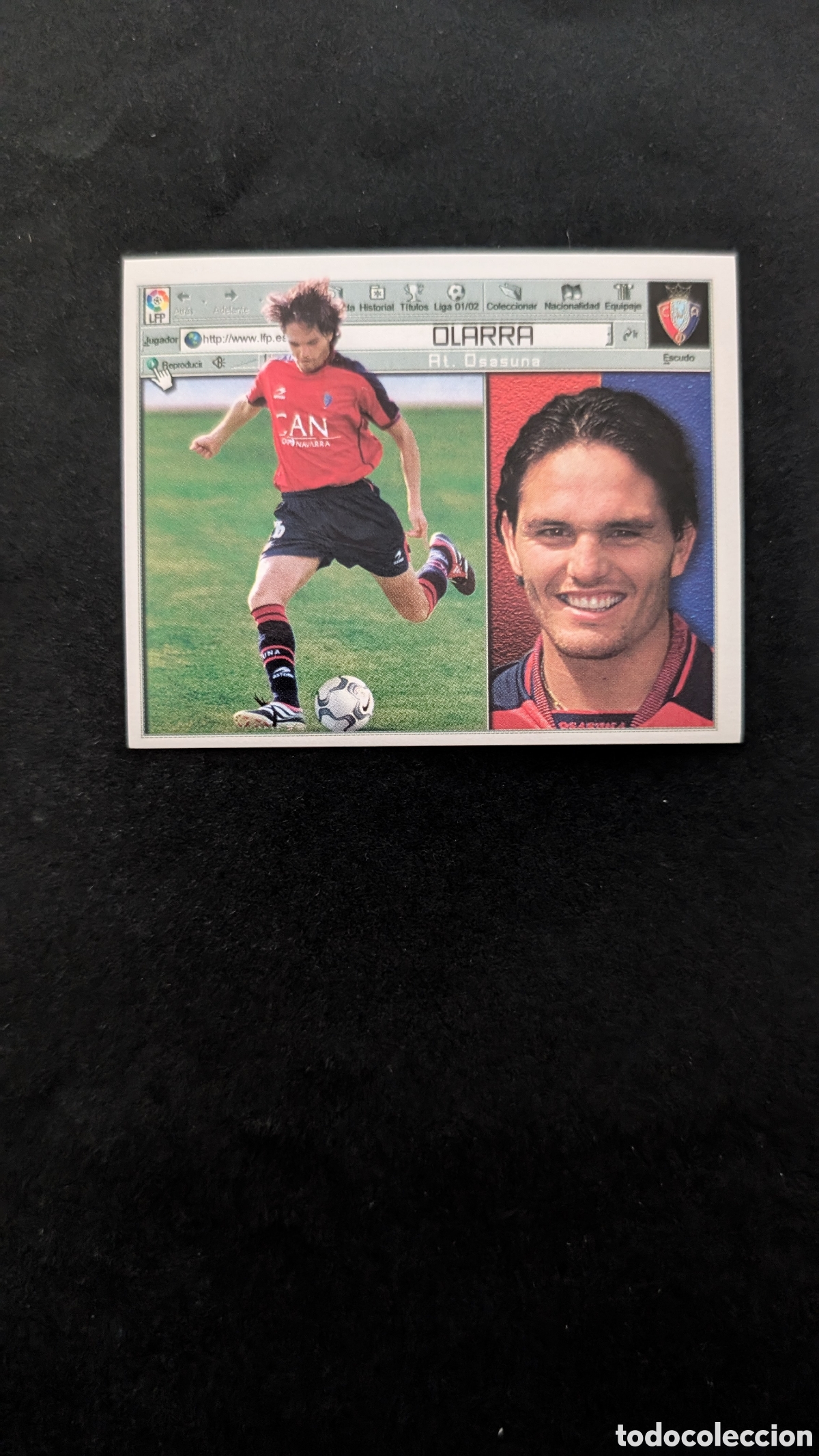 Coleccionismo Cromos antiguos: OLARRA OSASUNA COLOCA LIGA ESTE 2001/02 01 02 NUNCA PEGADO SIN PEGAR