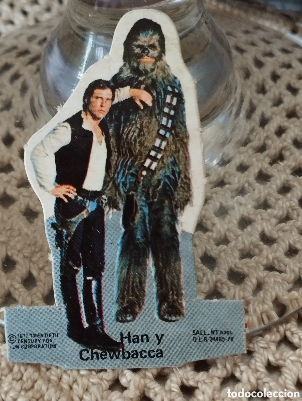 Coleccionismo Cromos antiguos: CROMO TROQUELADO PHOSKITOS START WARS LA GUERRA DE LAS GALAXIAS HAN Y CHEWBACCA