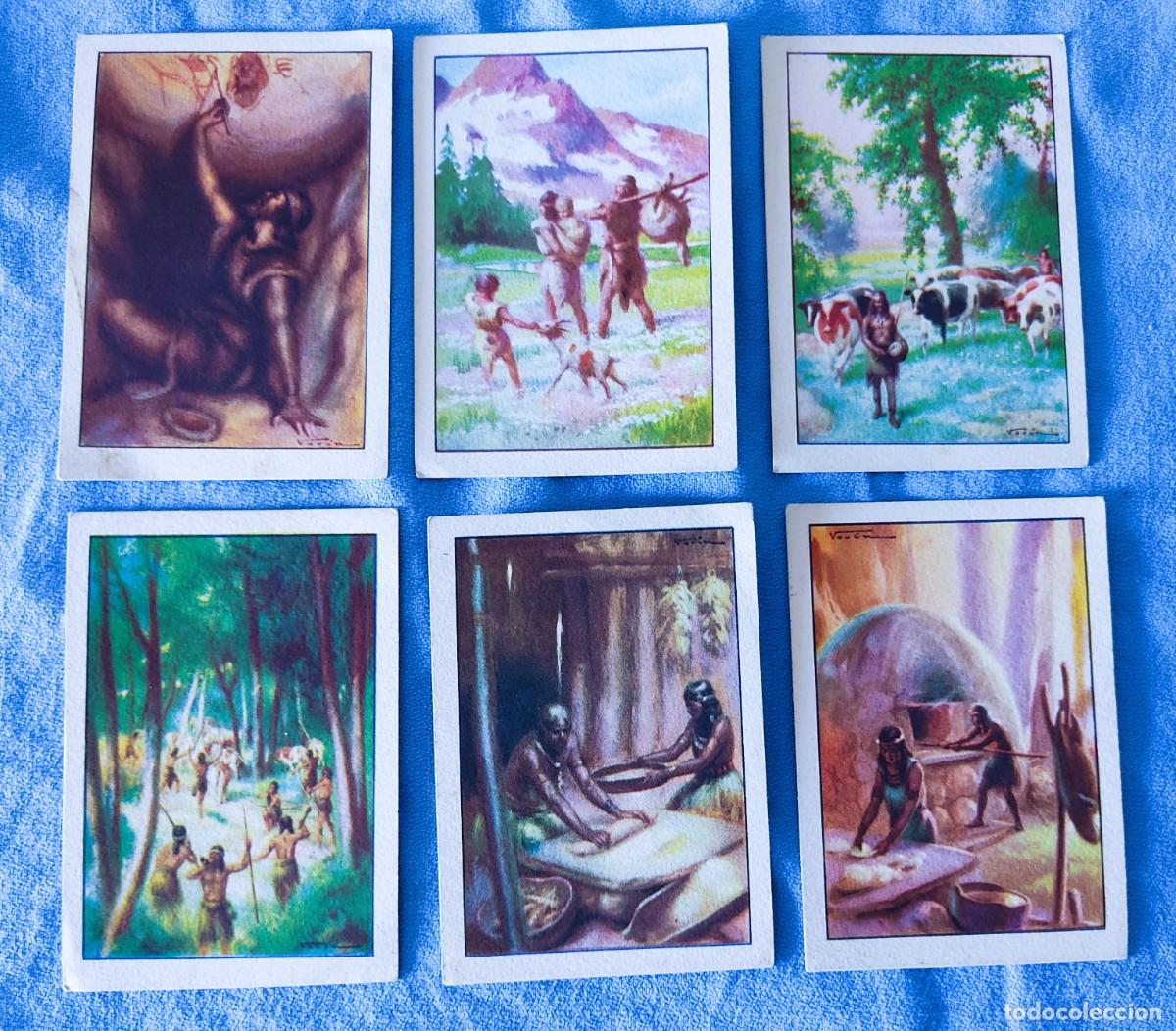 Coleccionismo Cromos antiguos: LOTE DE 12 CROMOS ANTIGUOS HISTORIA DEL PROGRESO HUMANO CHOCOLATES AMATLLER