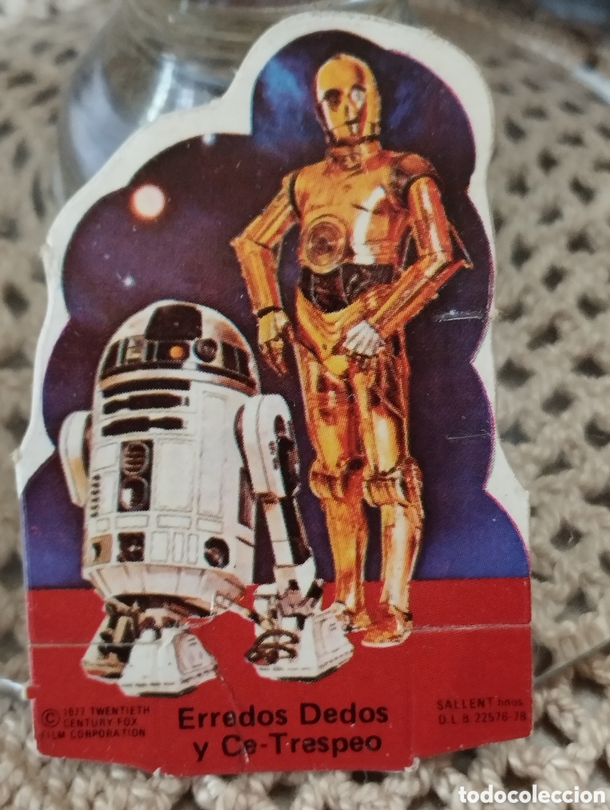 Coleccionismo Cromos antiguos: CROMO TROQUELADO PHOSKITOS START WARS LA GUERRA DE LAS GALAXIAS ERREDOS Y CE TRESPEO