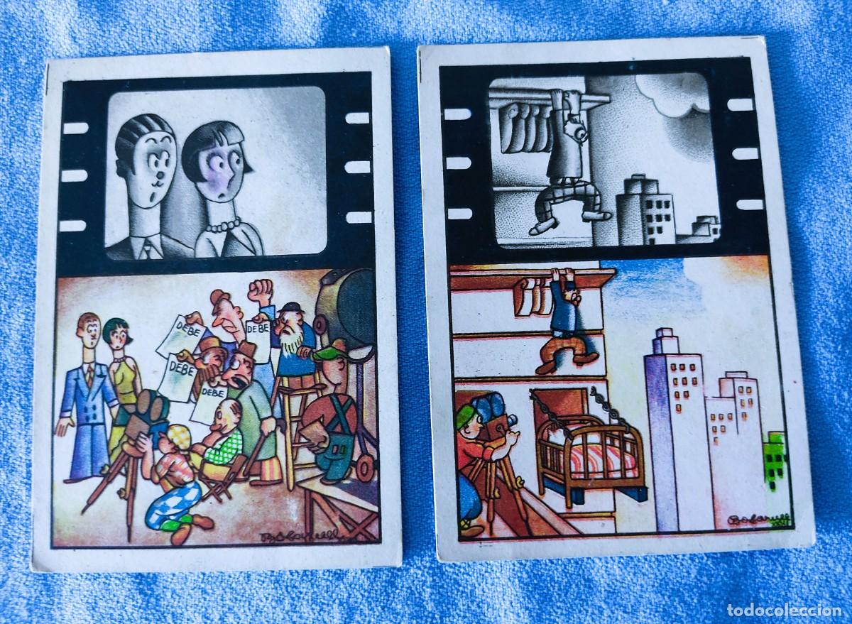 Coleccionismo Cromos antiguos: 2 CROMOS ANTIGUOS TRUCOS DE CINE DE PUBLICIDAD ASPIRINA BAYER