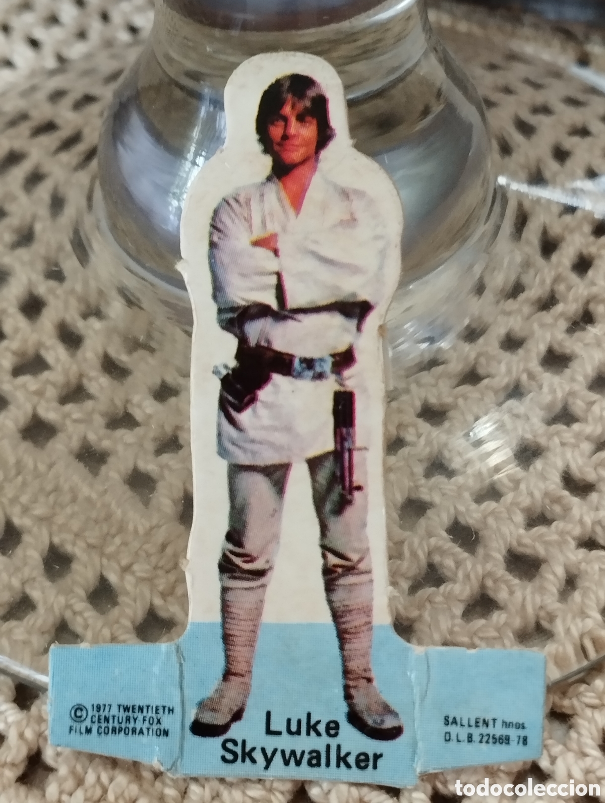 Colecionismo Cromos antigos: CROMO TROQUELADO PHOSKITOS START WARS LA GUERRA DE LAS GALAXIAS LUKE SKIWALKER